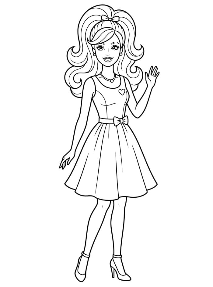 Niedliche Barbie ausmalbilder