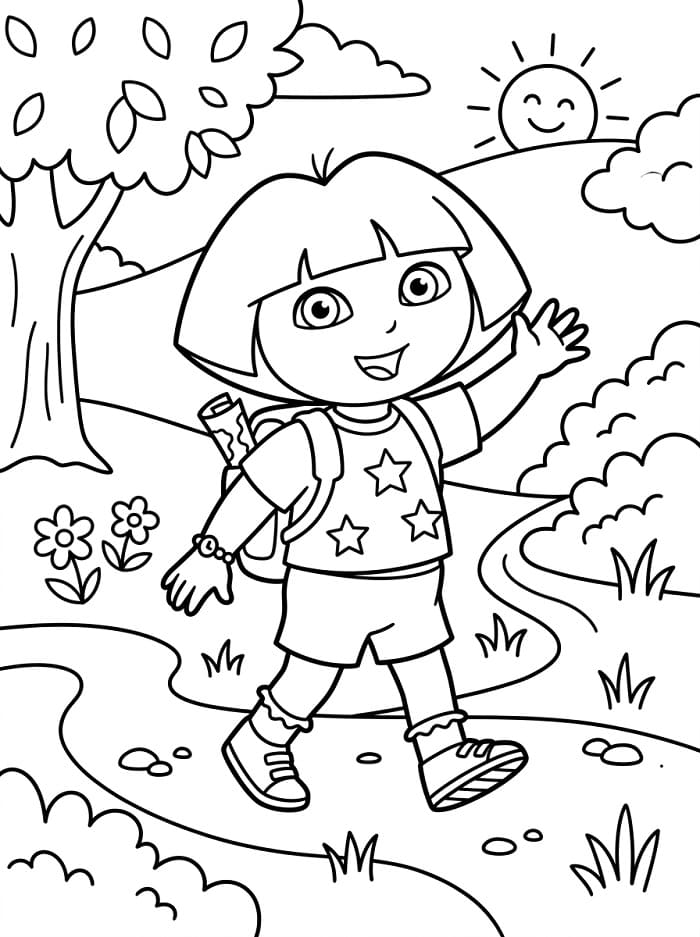 Niedliche Dora ausmalbilder