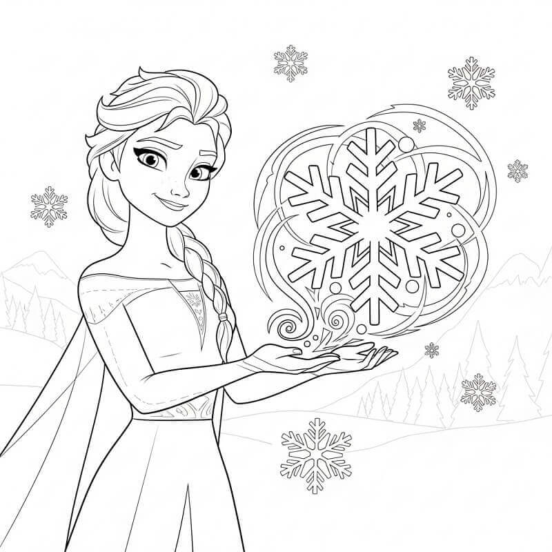 Niedliche Elsa ausmalbilder