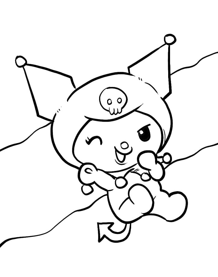 Niedliche Kuromi ausmalbilder