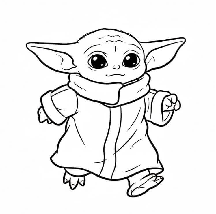 Baby Yoda ausmalbilder