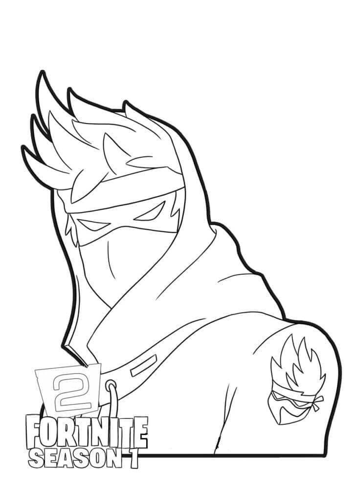 Ninja Raven aus Fortnite ausmalbilder