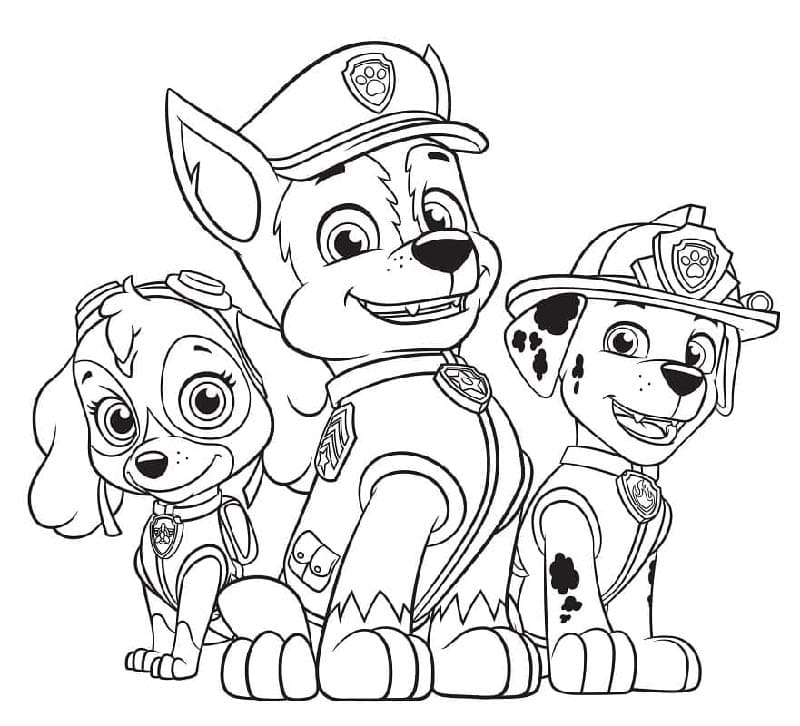 Paw Patrol Figuren ausmalbilder