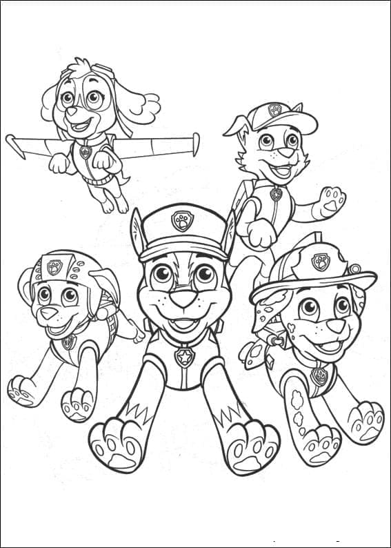 Paw Patrol Zeichentrick ausmalbilder