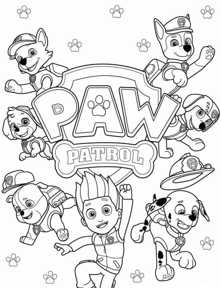 Paw Patrol für 4-jährige Kinder ausmalbilder