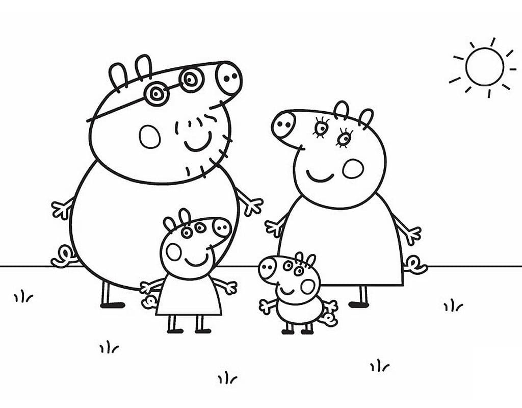 Peppa Wutz für 4-jährige Kinder ausmalbilder