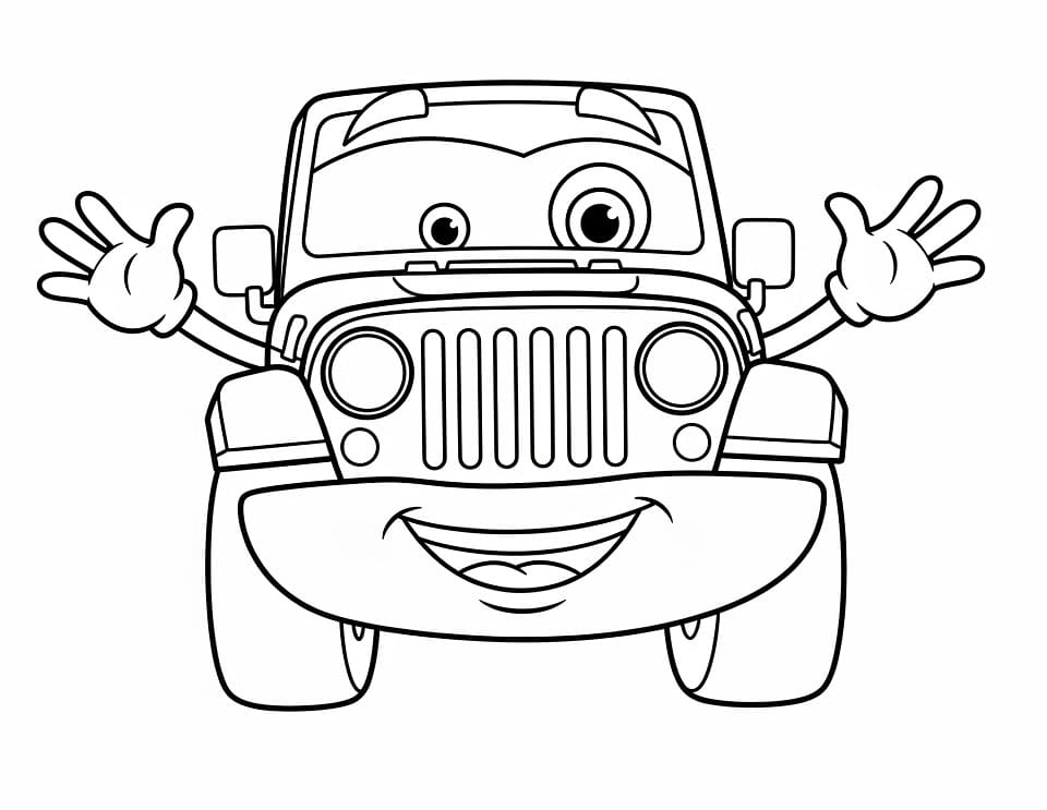 Perfekter Jeep ausmalbilder