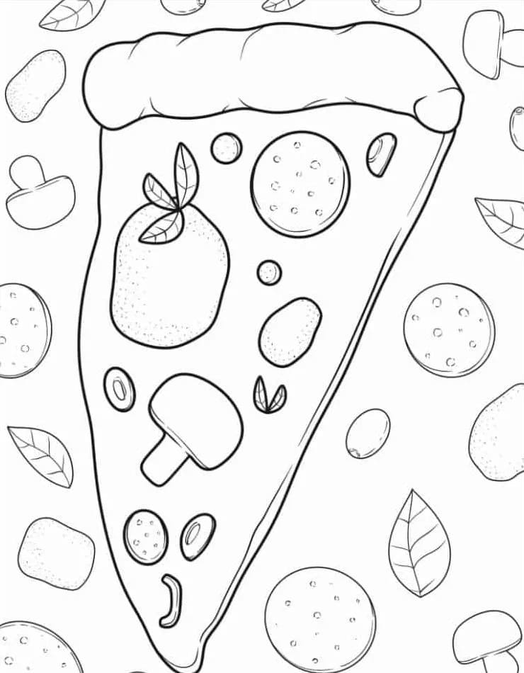 Pizza für 2-jährige Kinder ausmalbilder