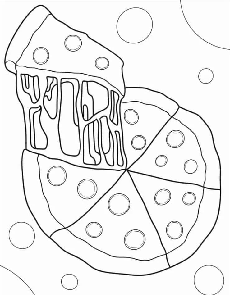Pizza ausmalbilder