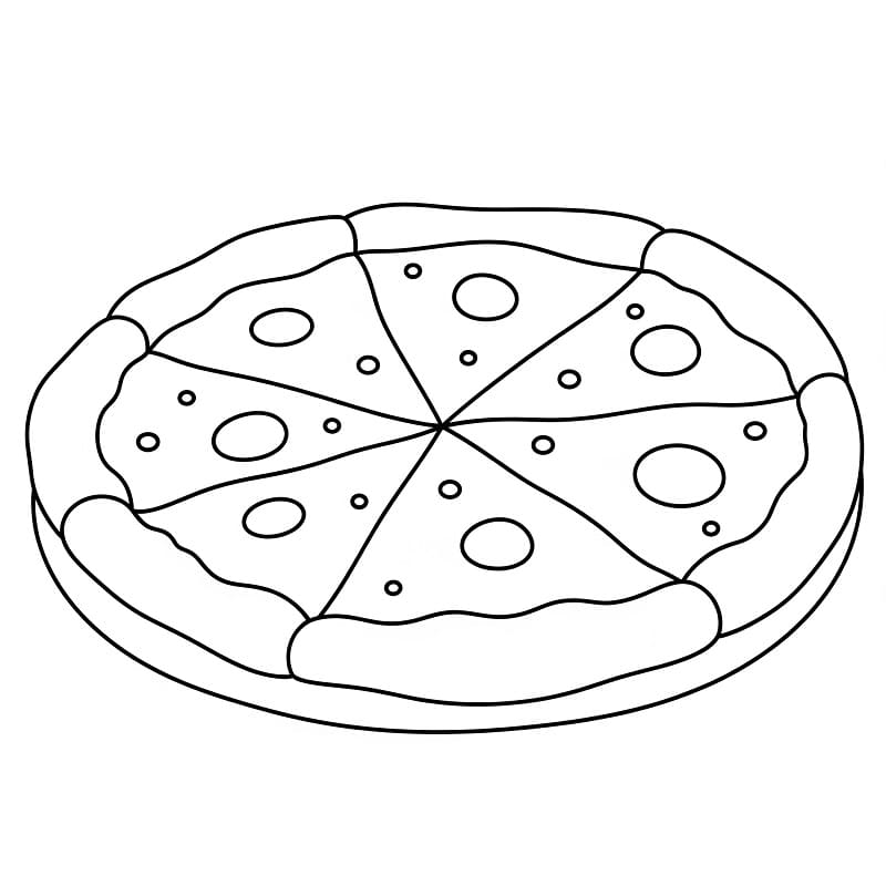 Pizza gratis ausmalbilder