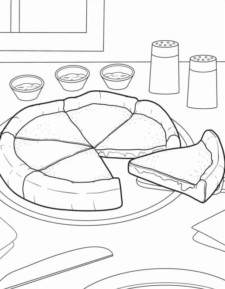 Pizza kostenloses Bild ausmalbilder