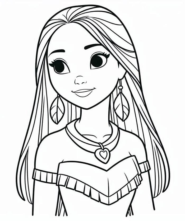 Pocahontas für 5-jährige Kinder ausmalbilder