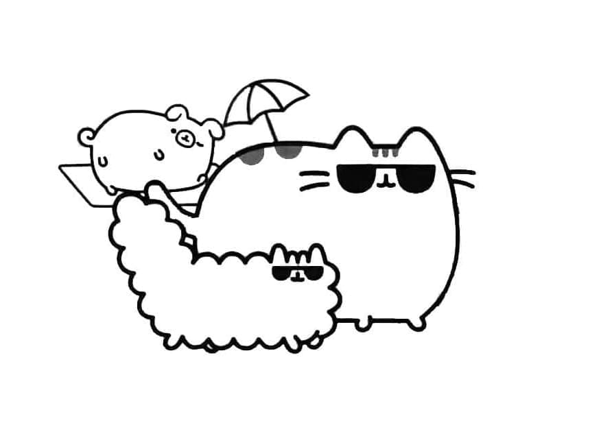 Pusheen 3 ausmalbilder