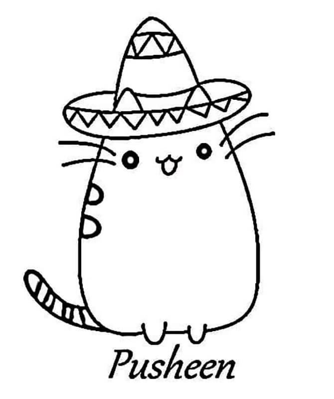 Pusheen Druckbar Gratis ausmalbilder