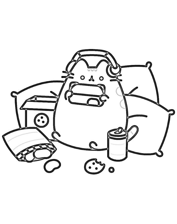 Pusheen Druckbar ausmalbilder