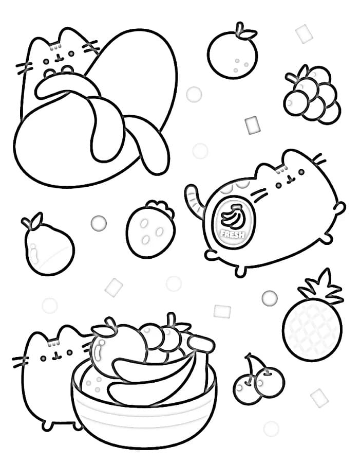 Pusheen Drucken ausmalbilder