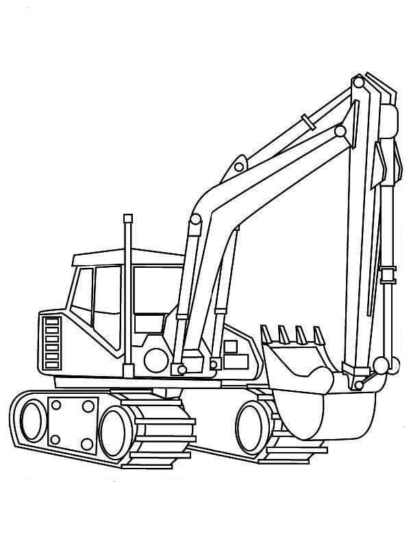 Realistischer Bagger ausmalbilder
