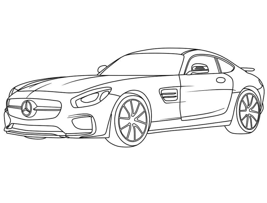 Schickes Mercedes Auto ausmalbilder