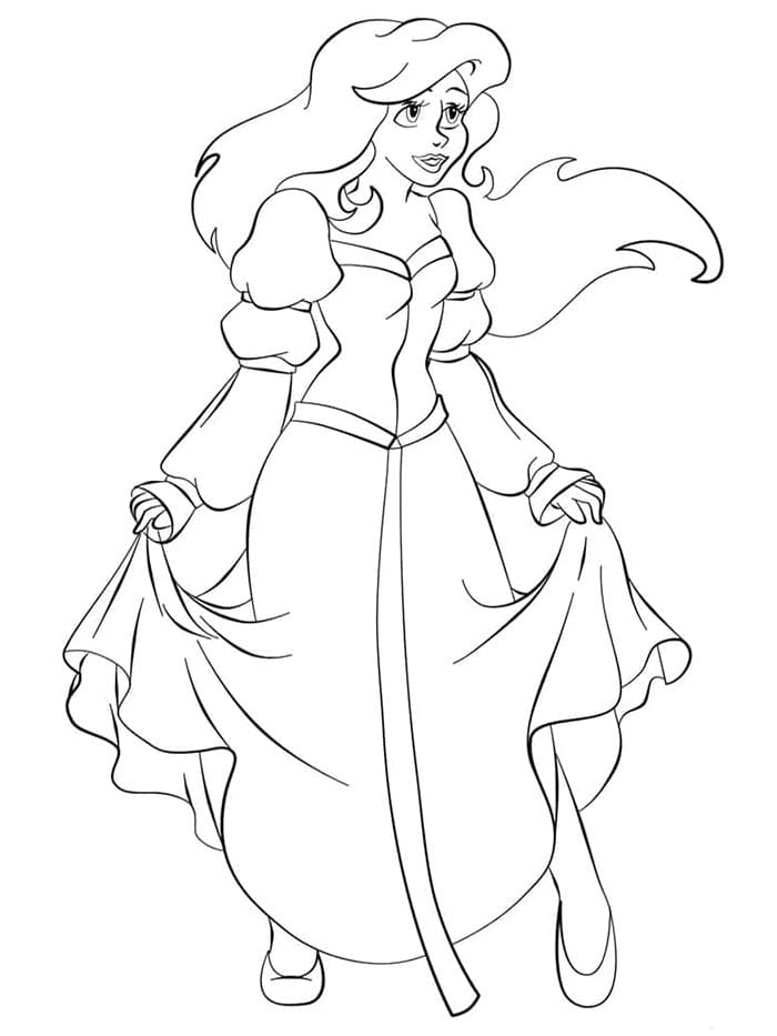 Schlichte Arielle ausmalbilder