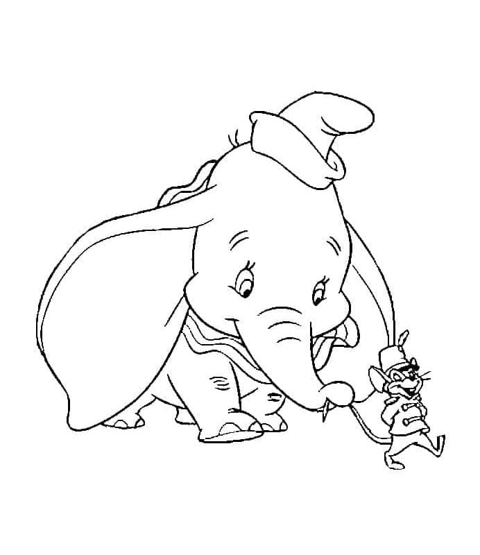 Schlichter Dumbo ausmalbilder