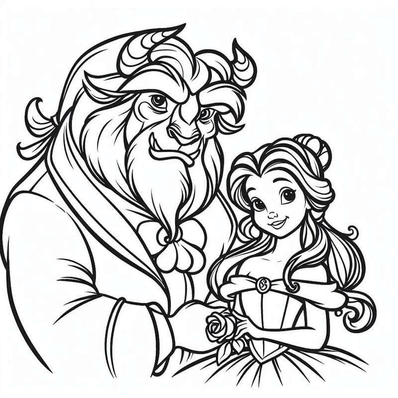 Schöne und das Biest (2) ausmalbilder