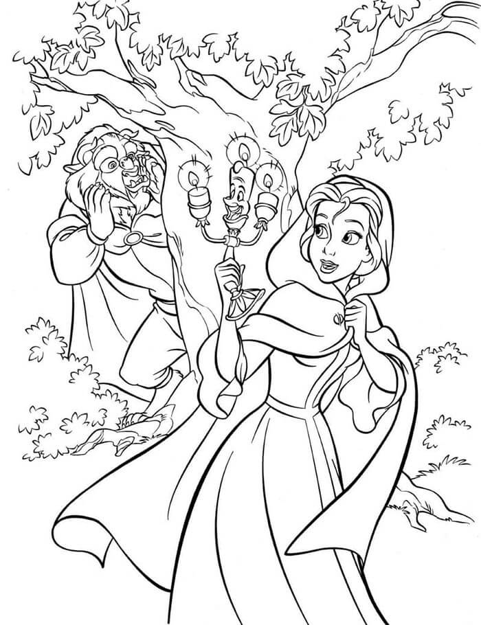 Schöne und das Biest für 2-jährige Kinder ausmalbilder