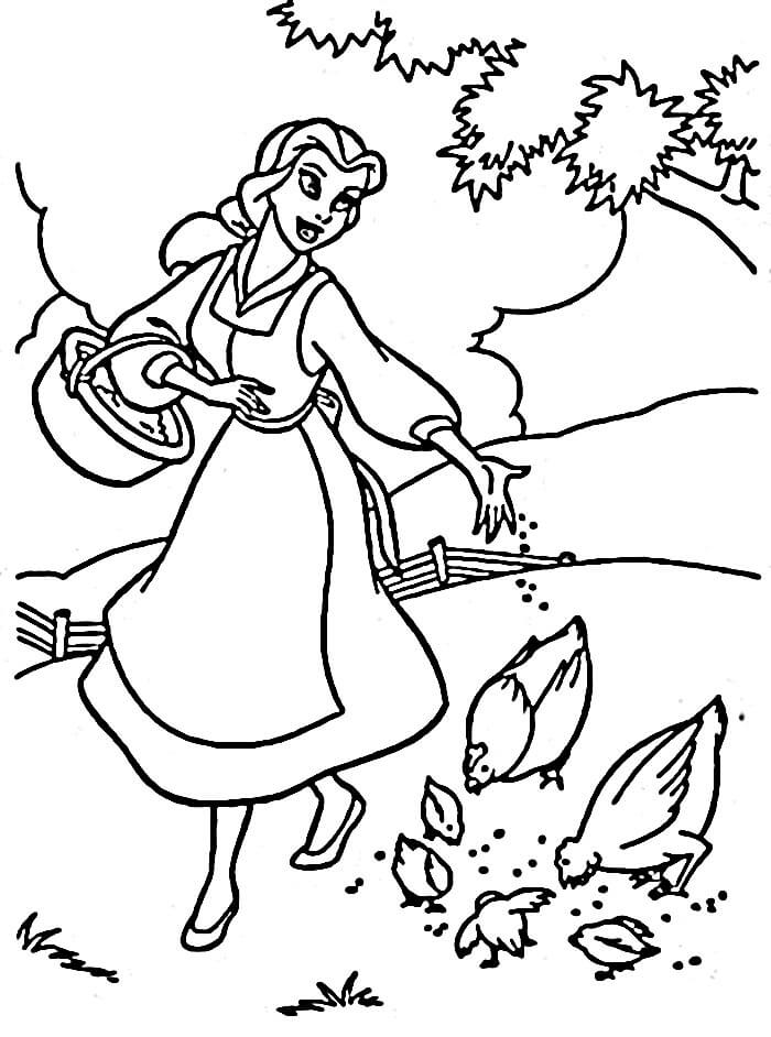 Schöne und das Biest für 3-jährige Kinder ausmalbilder