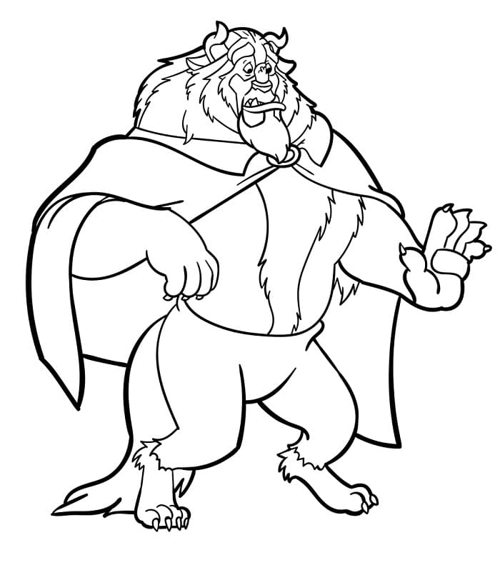 Schöne und das Biest im Disney-Stil ausmalbilder