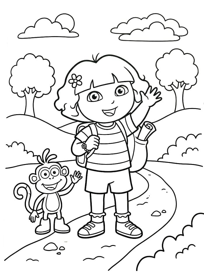 Sehr süße Dora ausmalbilder