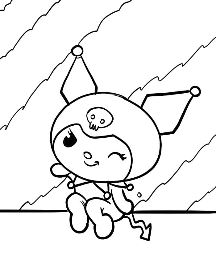 Sehr süße Kuromi ausmalbilder