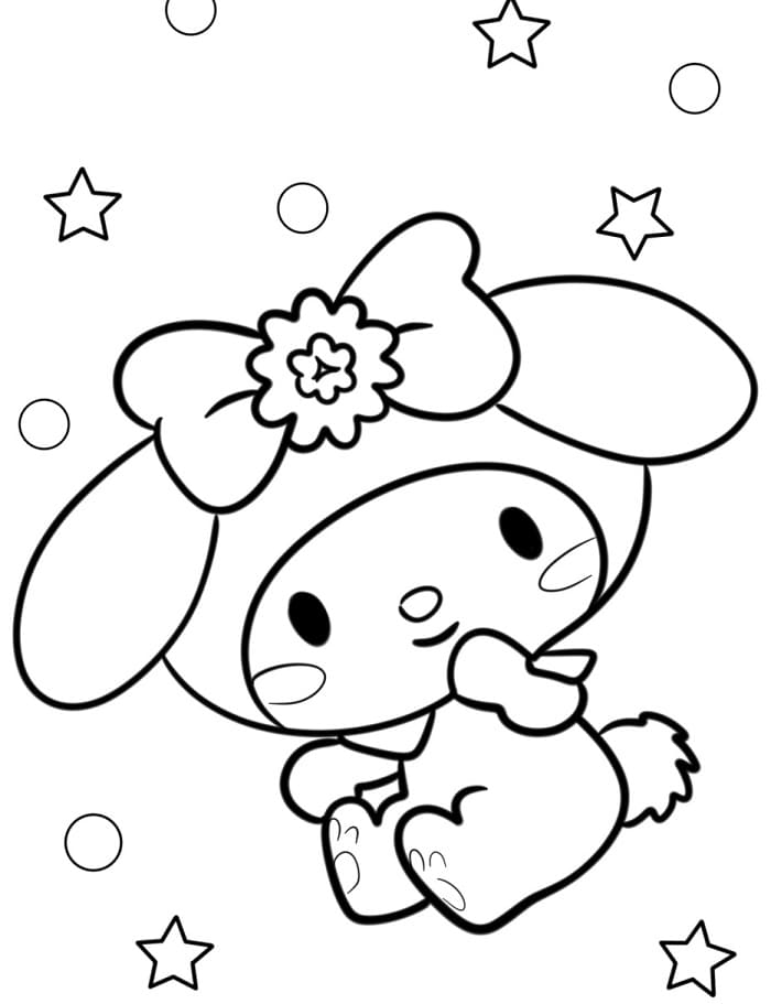 Sehr süße My Melody ausmalbilder