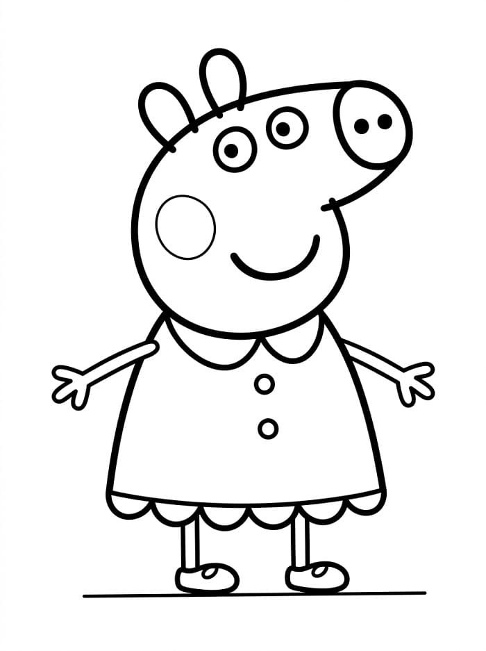 Sehr süße Peppa Wutz ausmalbilder