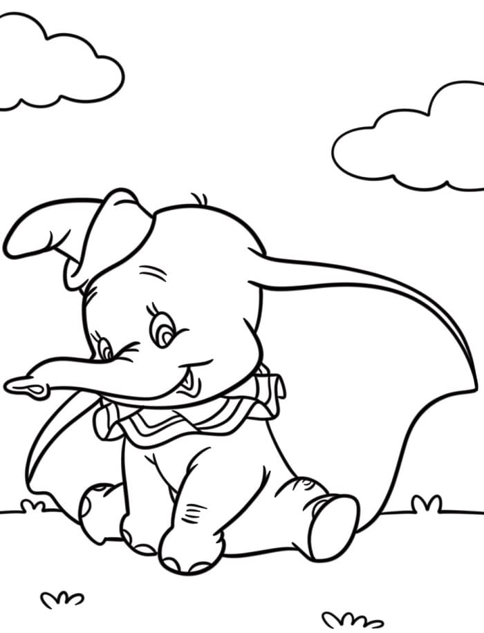 Sehr süßer Dumbo ausmalbilder
