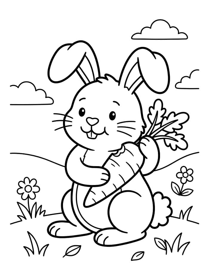 Sehr süßer Hase ausmalbilder