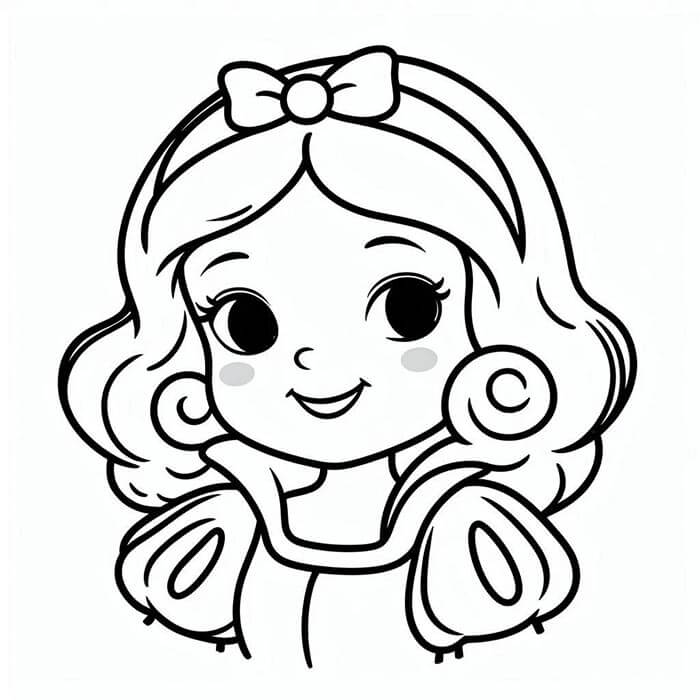 Sehr süßes Schneewittchen ausmalbilder