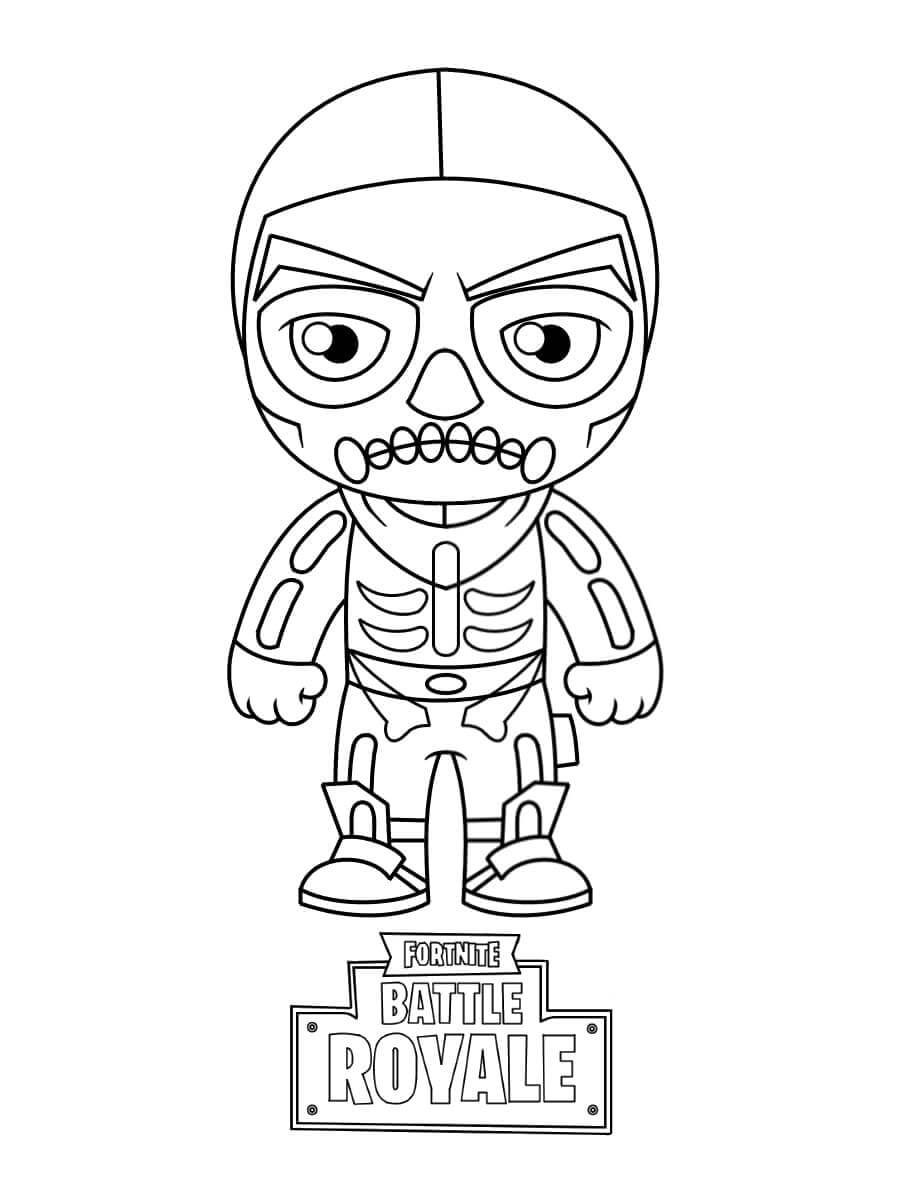 Skull Trooper aus Fortnite ausmalbilder