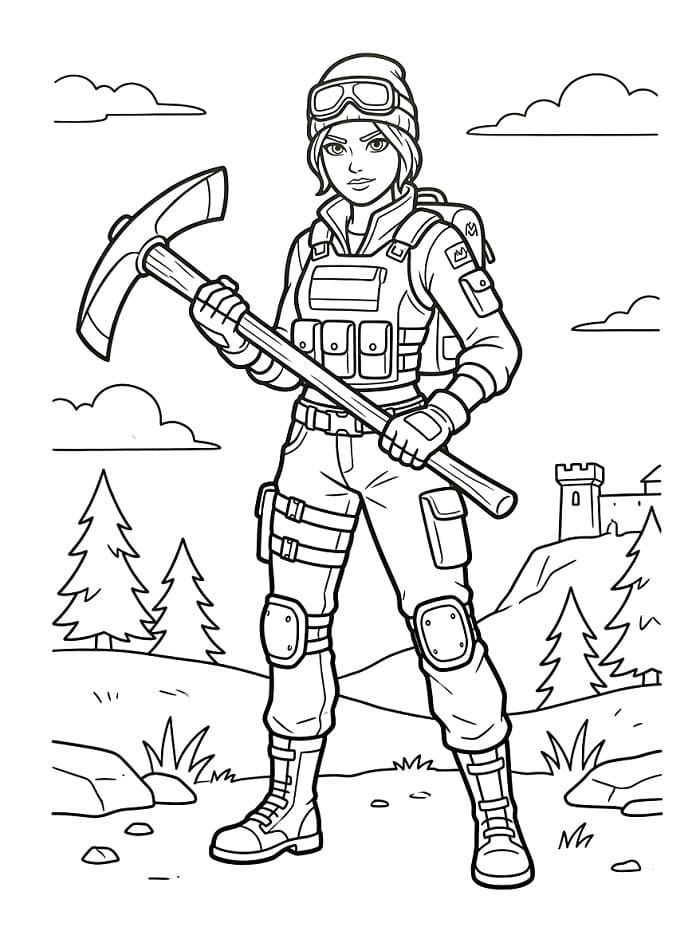 Spiel Fortnite ausmalbilder