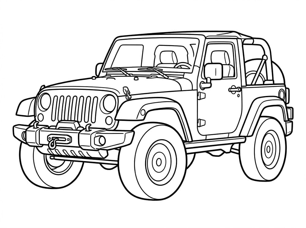 Sportwagen Jeep ausmalbilder