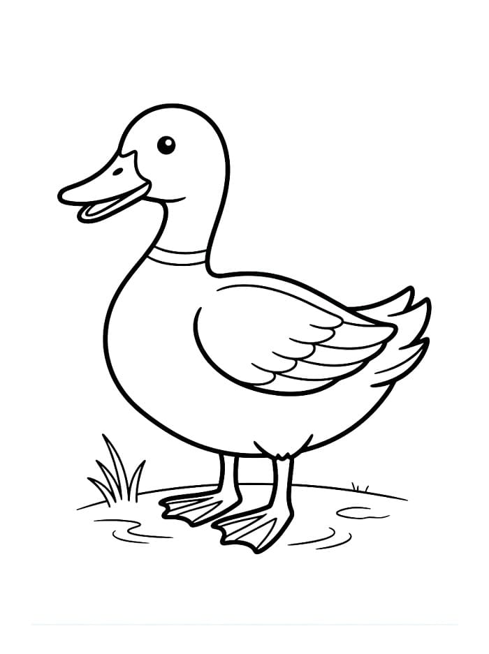 Süße Ente ausmalbilder