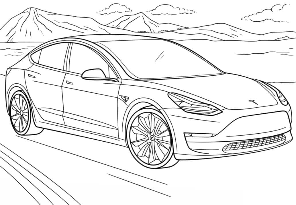 Tesla Malvorlage ausmalbilder