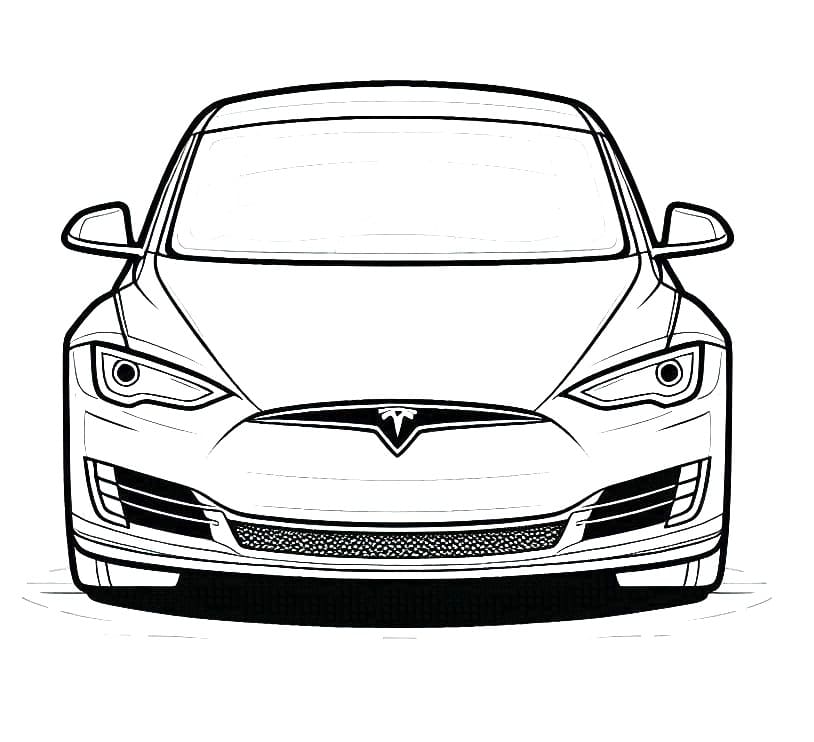 Tesla für 2-jährige Kinder ausmalbilder