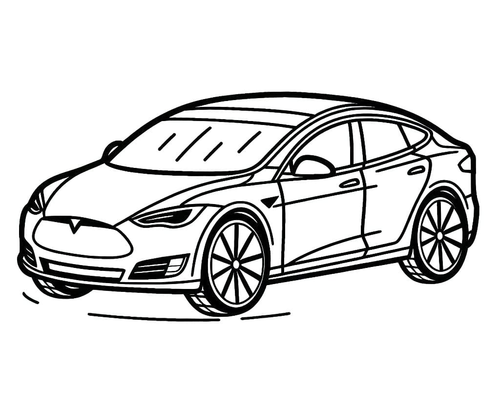 Tesla für 3-jährige Kinder ausmalbilder