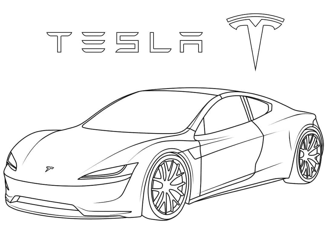 Tesla gratis Druckvorlage ausmalbilder