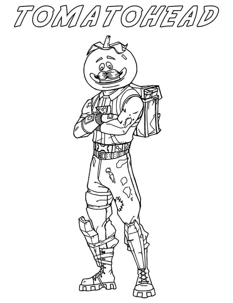 Tomatohead aus Fortnite ausmalbilder