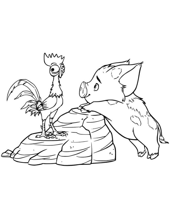 Vaiana für 2-jährige Kinder ausmalbilder