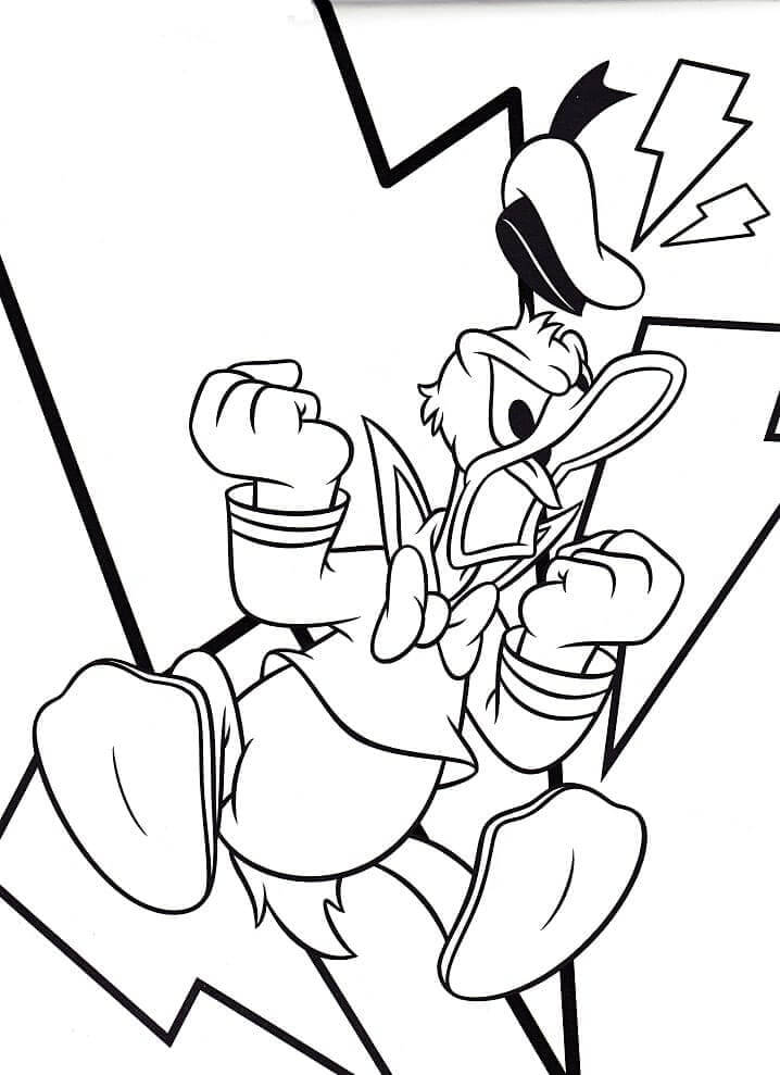 Verrückter Donald Duck ausmalbilder