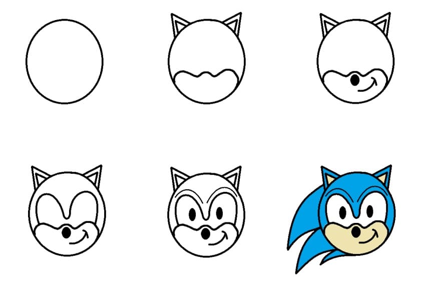 Wie man Sonic zeichnet