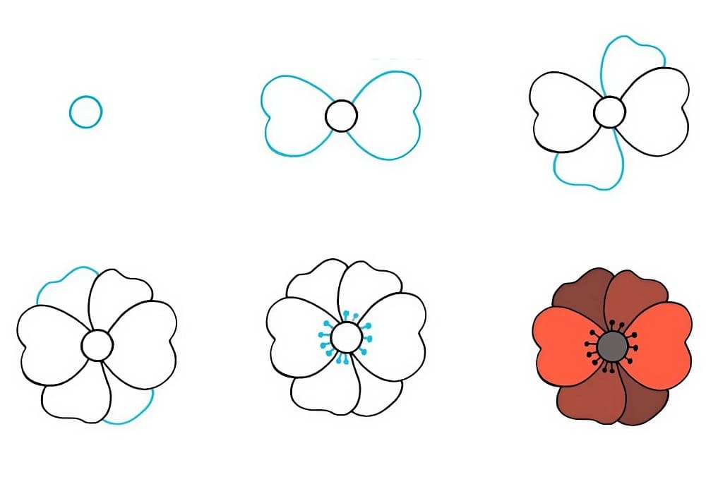 Wie man eine Blume zeichnet