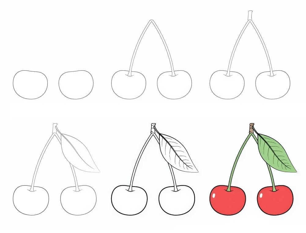 Wie man eine Kirsche zeichnet