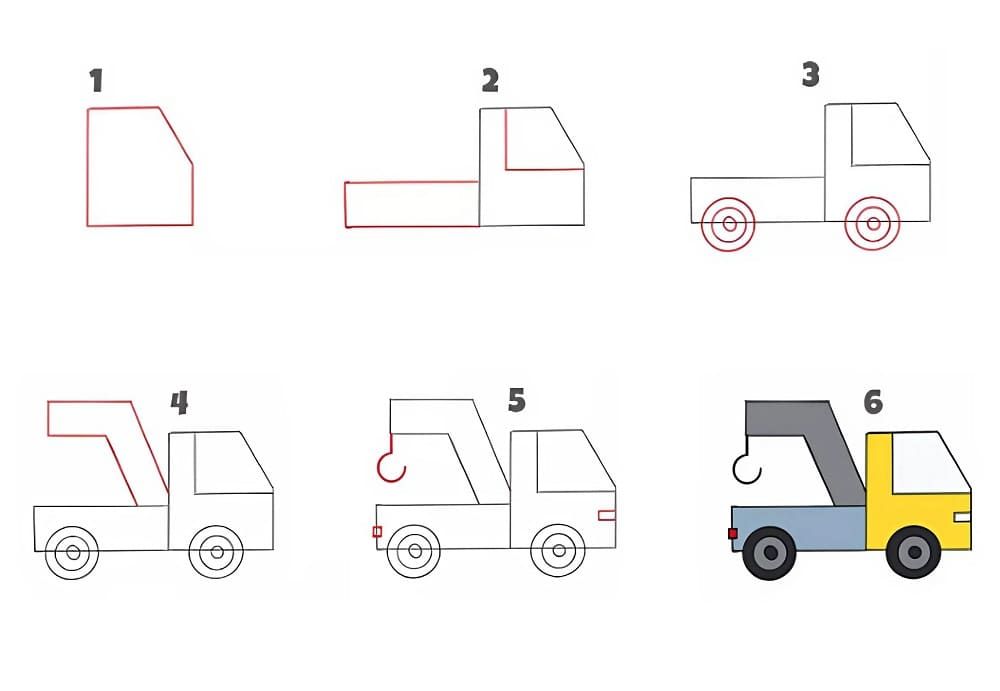 Wie man einen LKW zeichnet